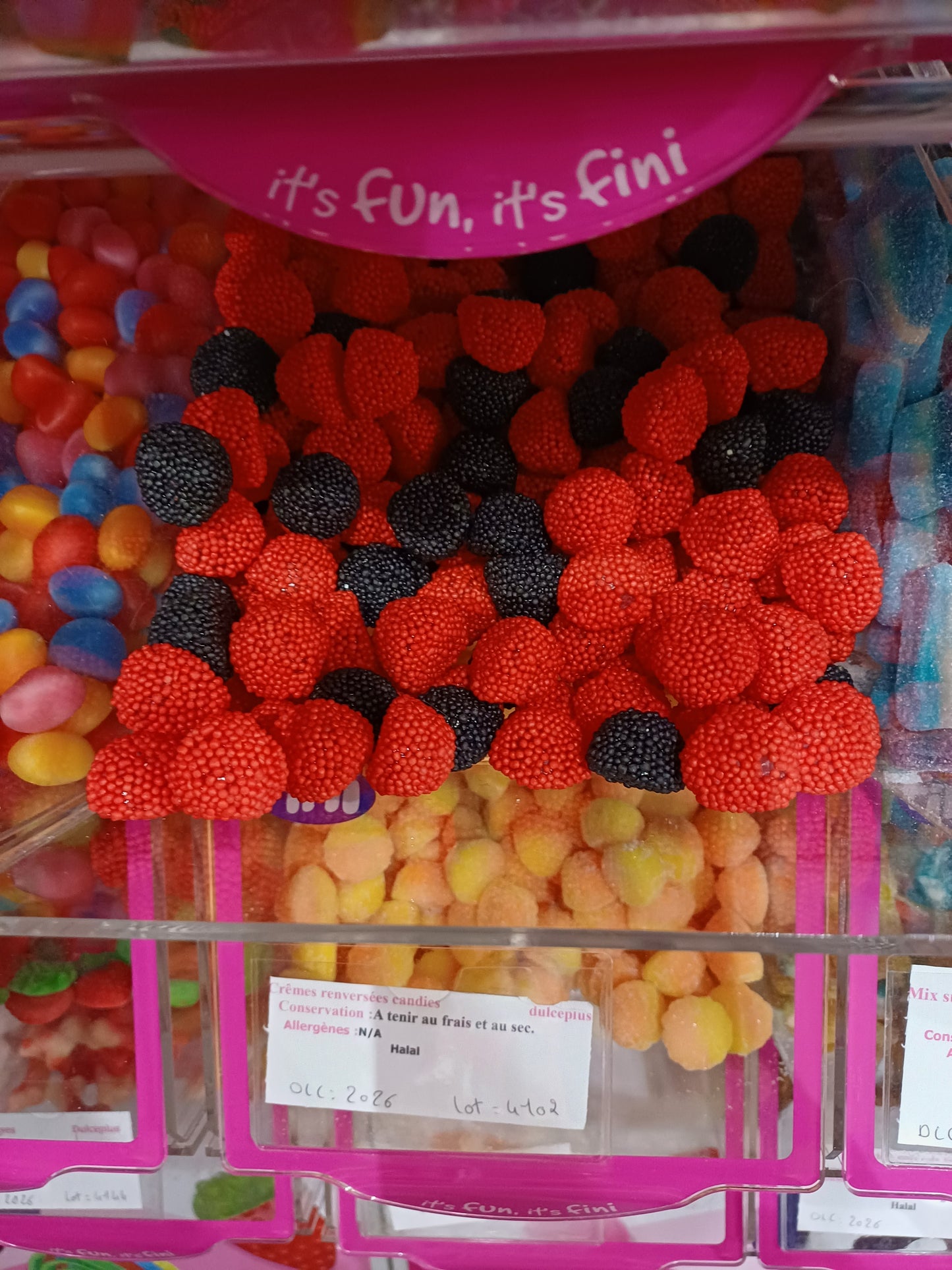 Mûres perlées rouge et noir