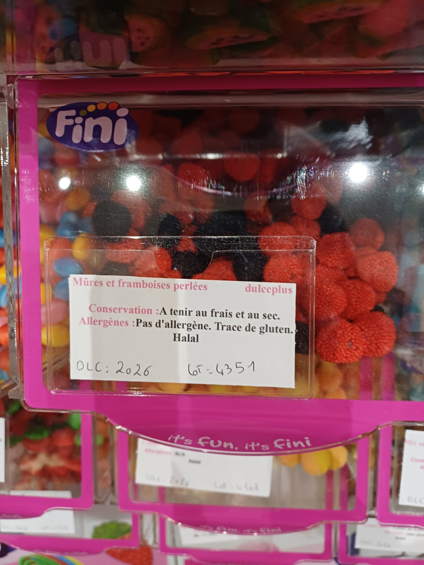 Mûres perlées rouge et noir