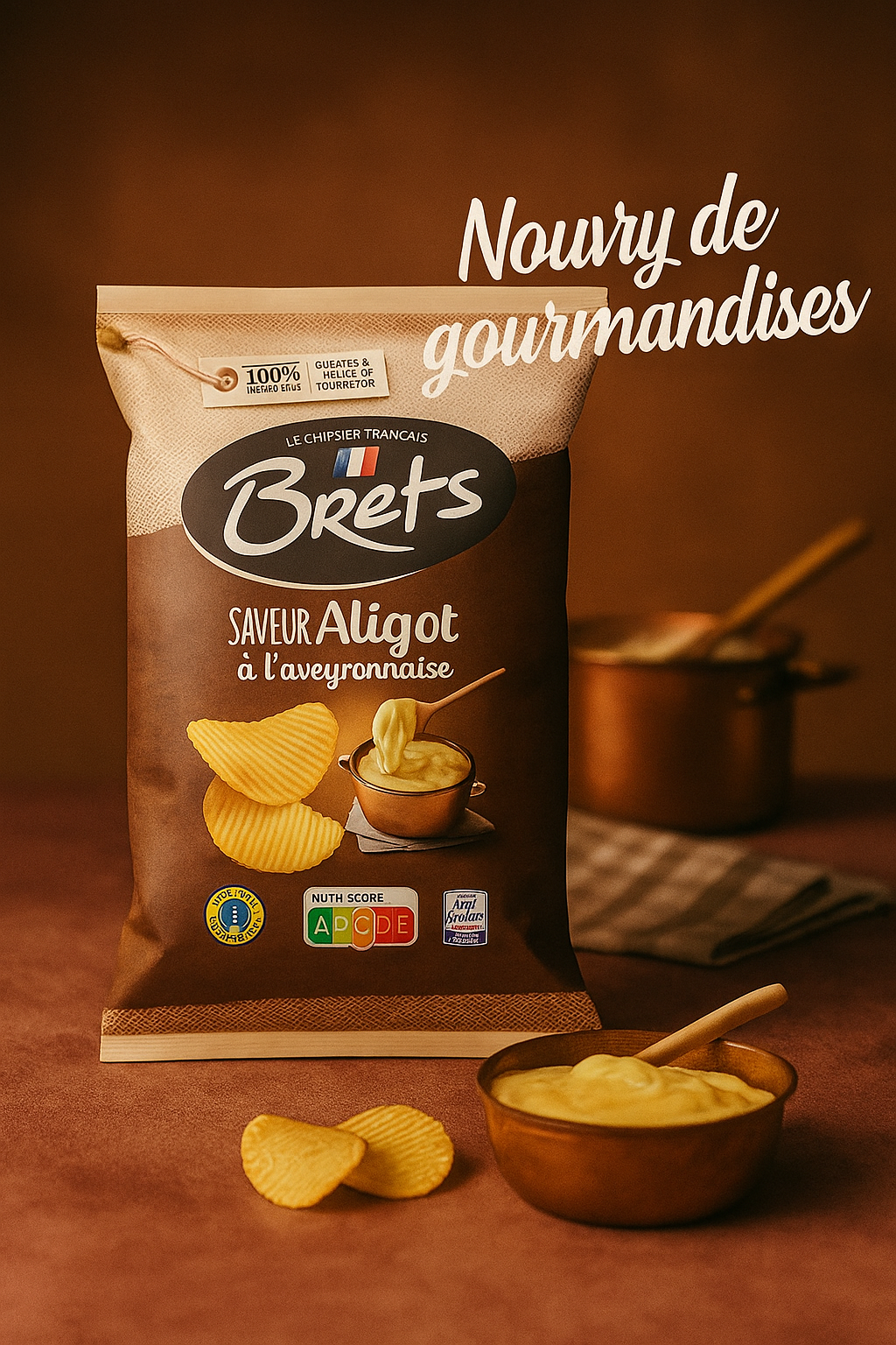 Chips brets aligot a l'aveyronnaise