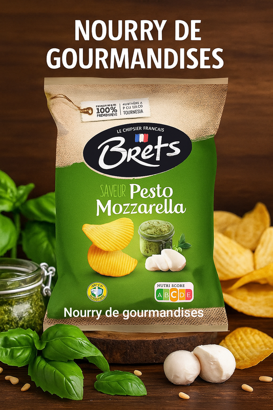 Chips brets pesto mozzarella