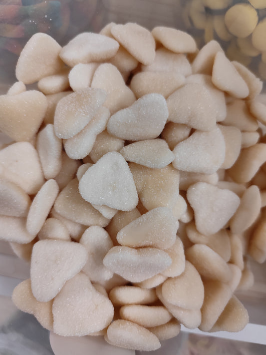 Coeurs blancs sucrés